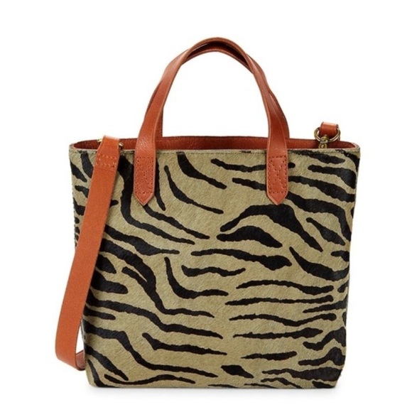 NWT Madewell The Small Transport Crossbody in Zebra Calf Hair - Picture 2 of 13